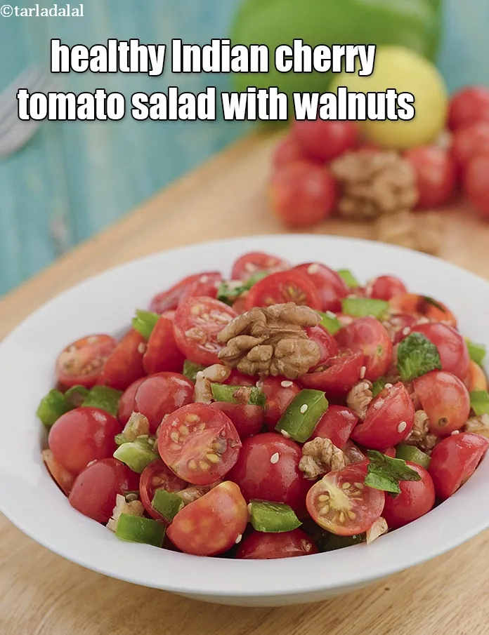 Step 21 – <strong>Walnut and Cherry Tomato Salad &ndash; low in carbs, high in fibre.</strong>