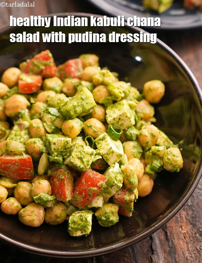 Step 29 – Serve <strong>kabuli chana salad | kabuli chana vegetable salad with paneer | healthy Indian&nbsp;kabuli chana …