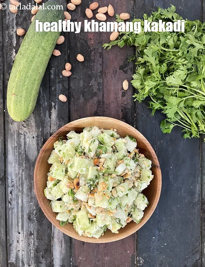 Step 24 – Serve <strong>khamang kakadi | Gujarati khaman kakadi | farali kachumber | healthy khaman kakadi |&nbsp;</strong>&nbsp;immediately …