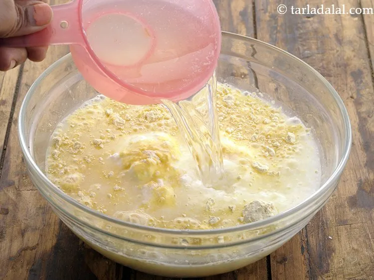 Step 16 – Pour 2 cups of water. If you wish to make a thick kadhi then reduce …