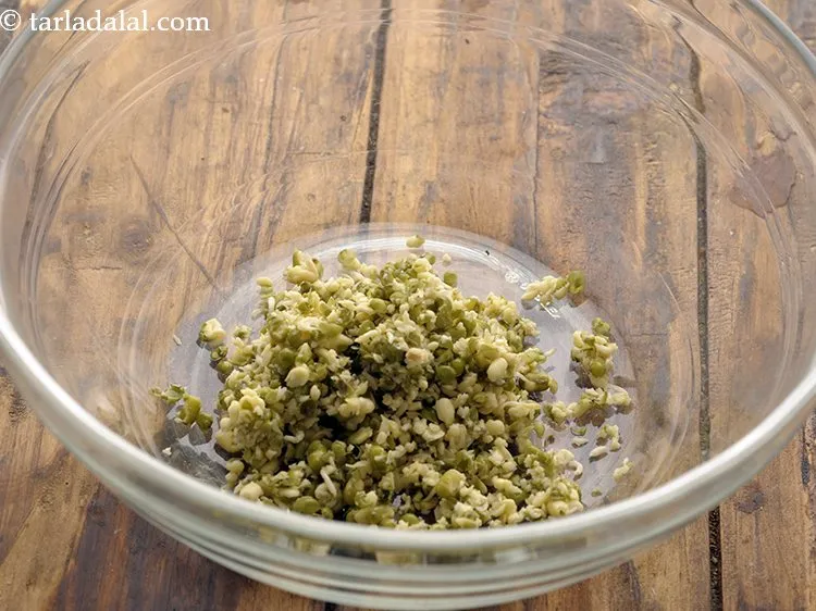 Step 3 – Coarsely crushed them without using any water and transfer to a deep bowl.