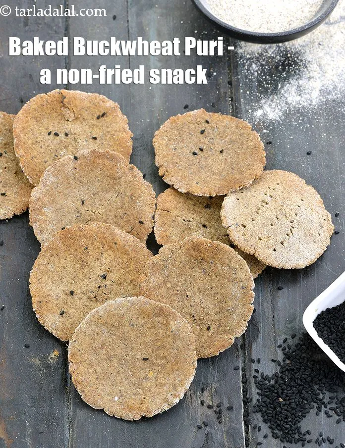 Step 20 – <strong>Baked Buckwheat Puri - a non-fried snack.</strong>