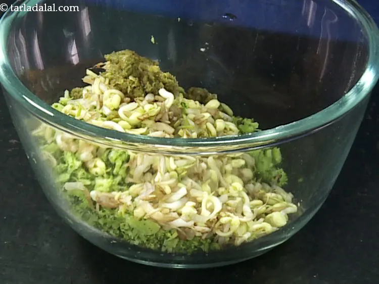 Step 8 – Add ginger paste and green chilli paste.