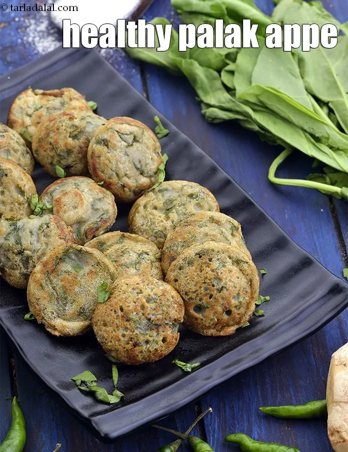 Step 18 – <meta charset="UTF-8" /> Serve <strong>jowar palak appe | instant jowar appe | healthy palak appe …