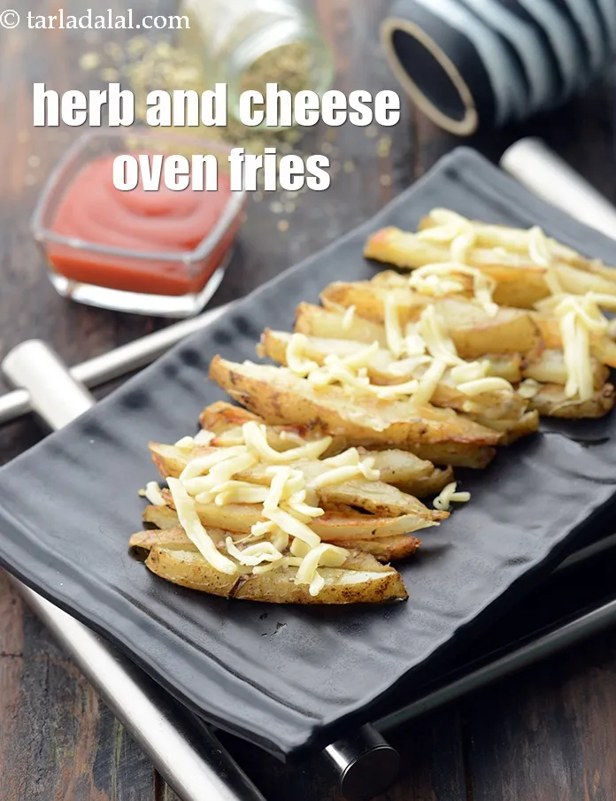 Step 25 – Serve <strong>cheese and herb potato fries recipe | herb and cheese oven fries | Indian …