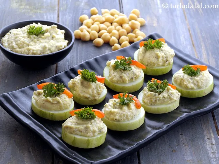 Step 34 – Serve the<strong> herbed cucumber slices</strong> immediately