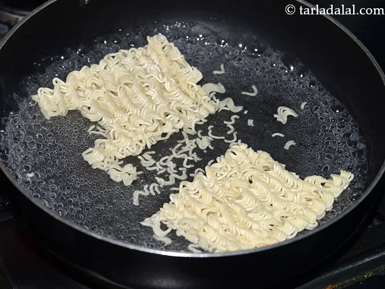 Step 4 – Add 1 packet&nbsp;<a href="https://www.tarladalal.com/glossary-maggi-noodles-1362i">maggi noodles</a>.