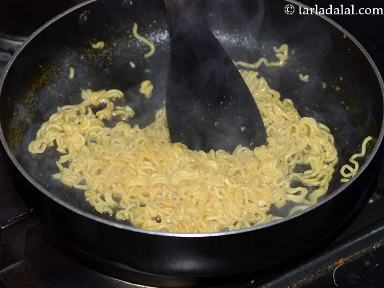 Step 19 – While cooking Maggie, remember to stir occasionally to avoid it from sticking to the pan.&nbsp;
