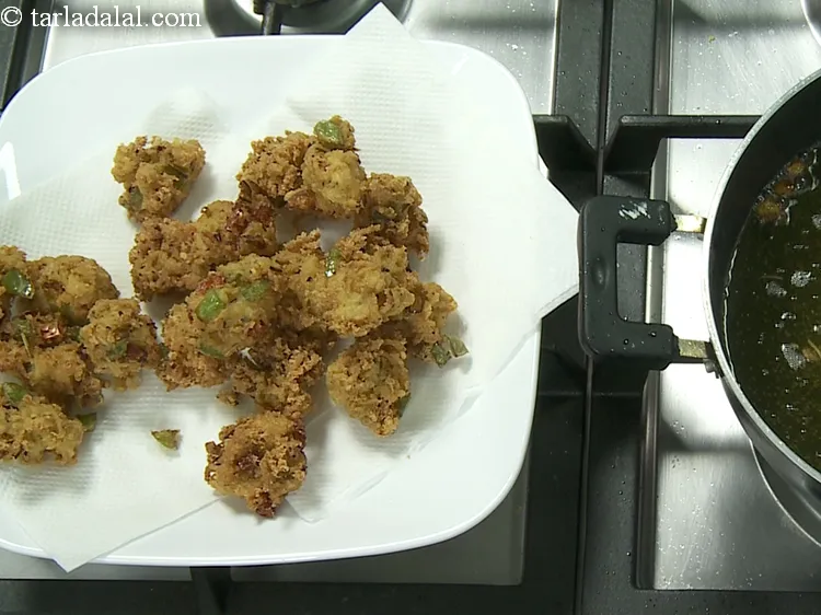 Step 17 – Drain on an absorbent paper.