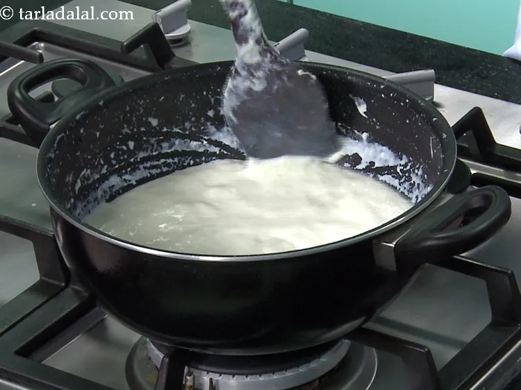 Step 6 – Cook on a medium flame till it reduces to &frac34; of its quantity, while stirring …