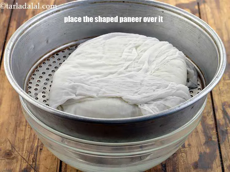 Step 29 – Place the shaped paneer over it.