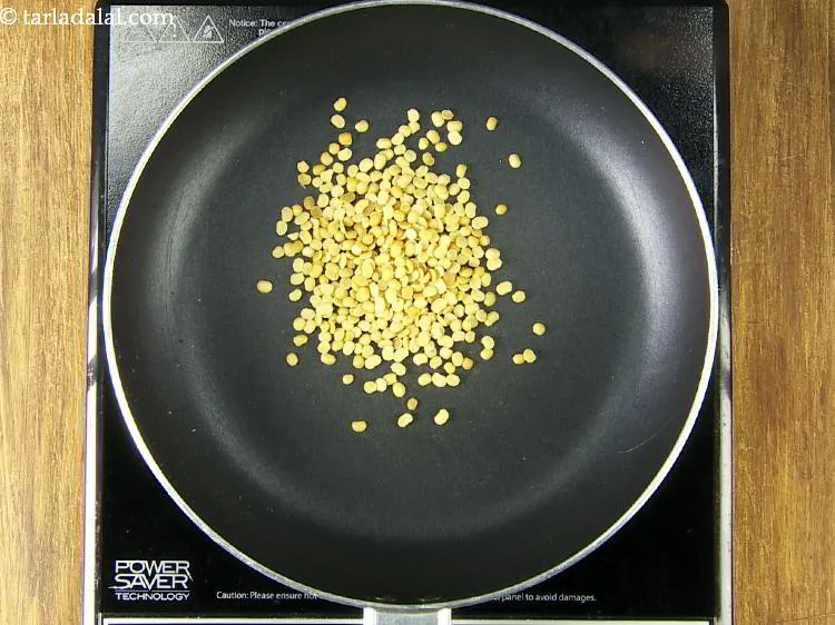 Step 11 – Add the toovar dal in the same pan for a nutty flavour.