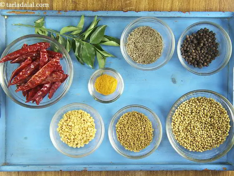 Step 2 – To prepare <strong>homemade rasam powder</strong>, firstly measure all the ingredients and assemble them. An optional …