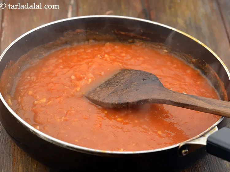 Step 66 – Mix well and cook on a medium flame for 3 minutes, while stirring occasionally.