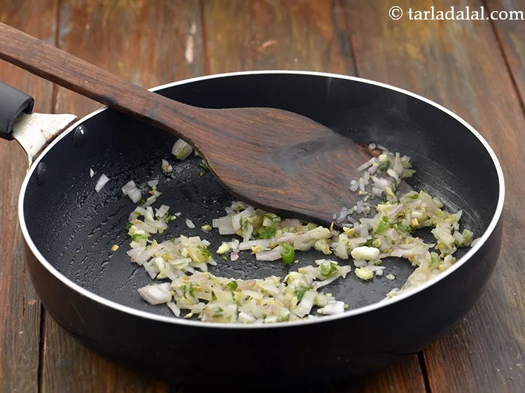 Step 30 – Saut&eacute; on a medium flame for 1 minute.