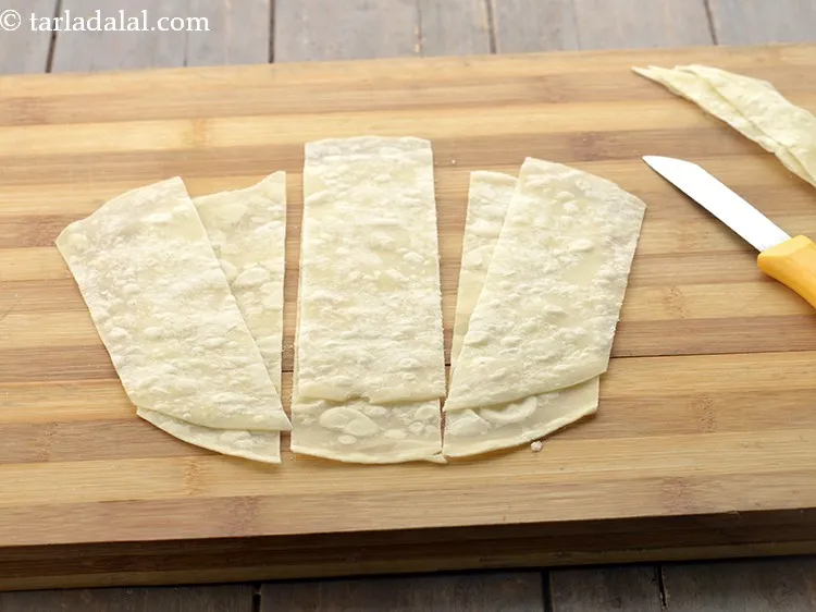 Step 14 – Then cut into three equal long strips of 50 mm. (2&rdquo;) each to get 6 …