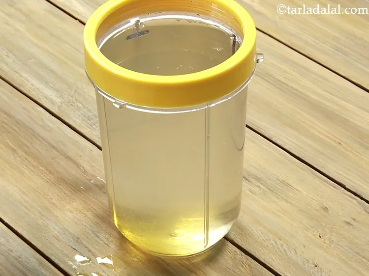 Step 5 – Pour 2 cups of warm water to it.