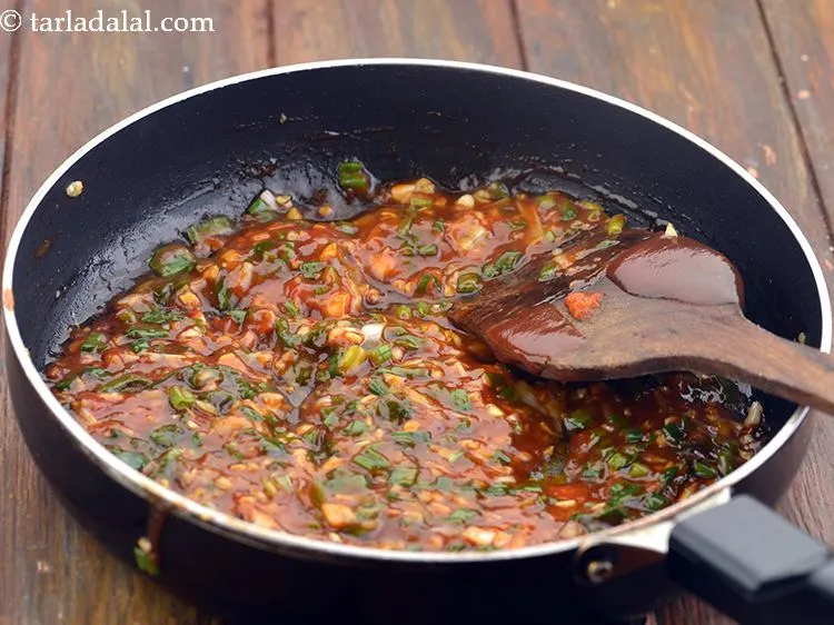 Step 14 – Mix well and cook on a medium flame for 1 minute, while stirring occasionally.