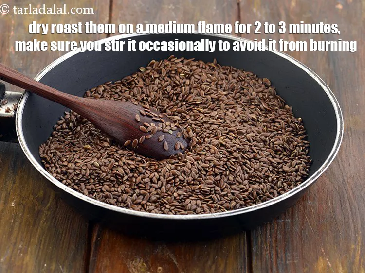 Step 4 – <meta charset="UTF-8" /><strong>Dry roast flax seeds</strong>&nbsp;on a medium flame for 2 to 3 minutes. Make …