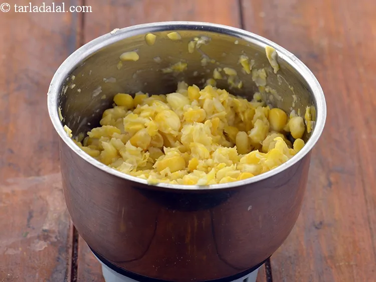 Step 38 – Remember to make a coarse mixture of boiled corn. This gives a nice mouthfeel.&nbsp;