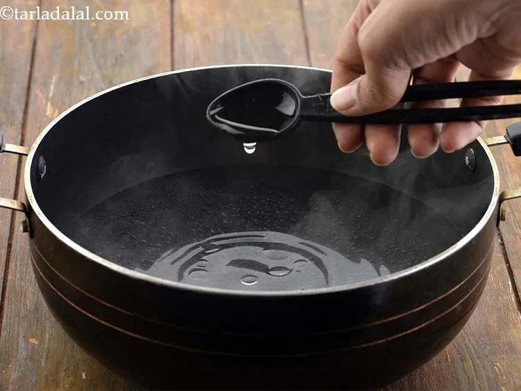 Step 15 – To boil macaroni, in a deep non-stick pan, add enough water to boil the macaroni …