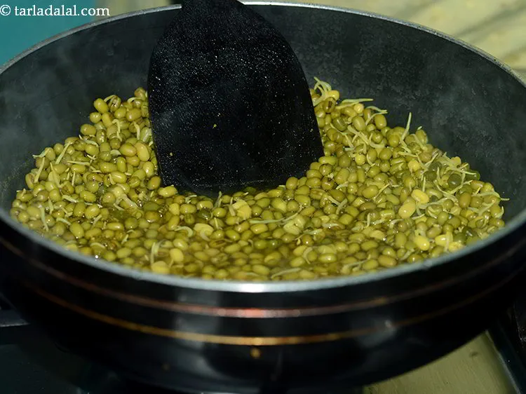 Step 42 – Keep stirring in between and checking the amount of water in it.