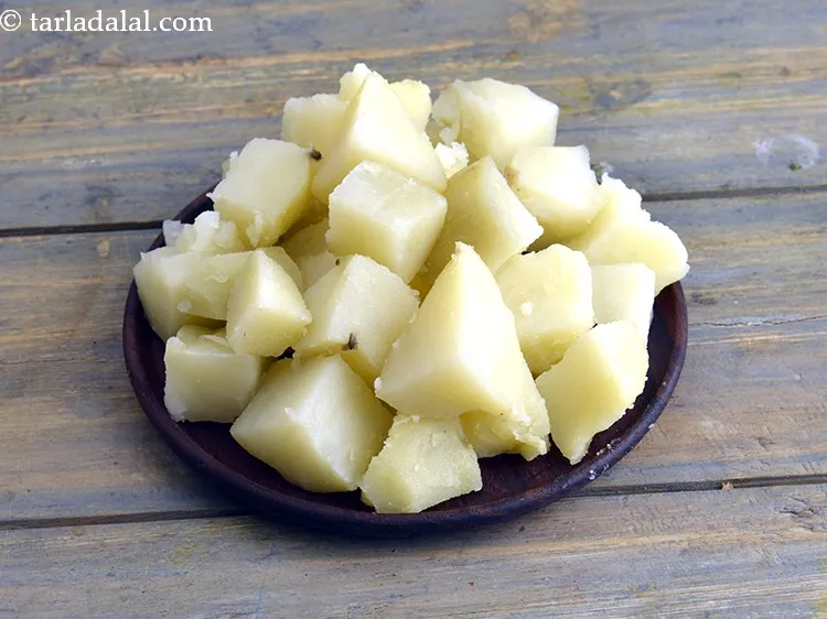 Step 20 – Cut them into cubes. It will yield approx. 3/4 cup.&nbsp;