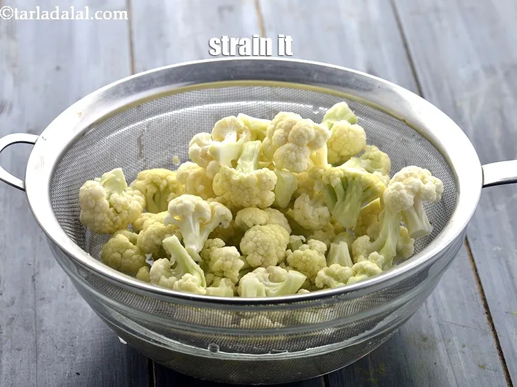Step 6 – Strain it using a strainer.