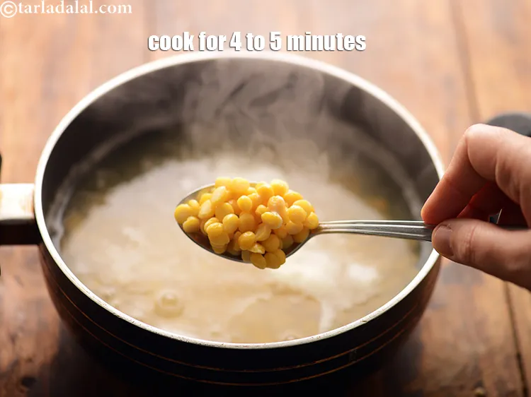 Step 39 – The chana dal after cooking should be crunchy and not mushy. So keep a close …