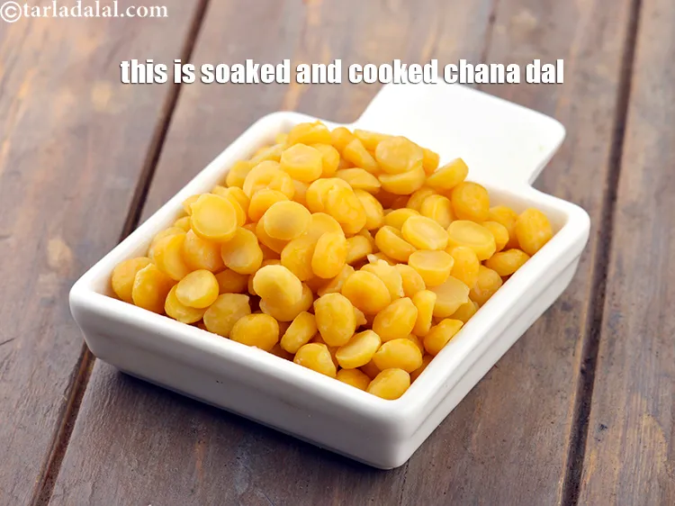 Step 19 – This is soaked and cooked chana dal. Keep aside.