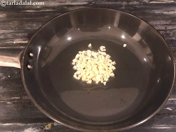 Step 9 – Add the 1 tbsp finely chopped garlic .