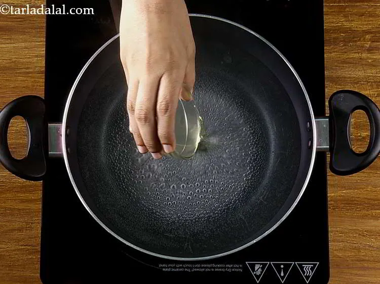 Step 3 – Add 1 tsp&nbsp;<a href="https://www.tarladalal.com/glossary-oil-671i">oil</a>. This is to avoid the grains of the rice from sticking …