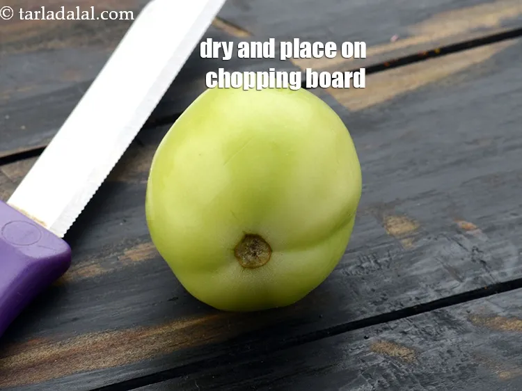 Step 5 – Dry them and place on a chopping board.&nbsp;