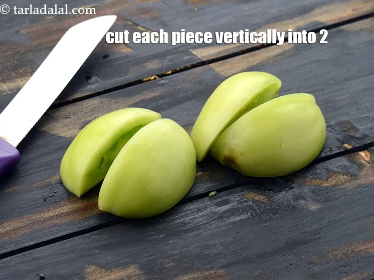 Step 7 – Again cut each piece vertically into 2.