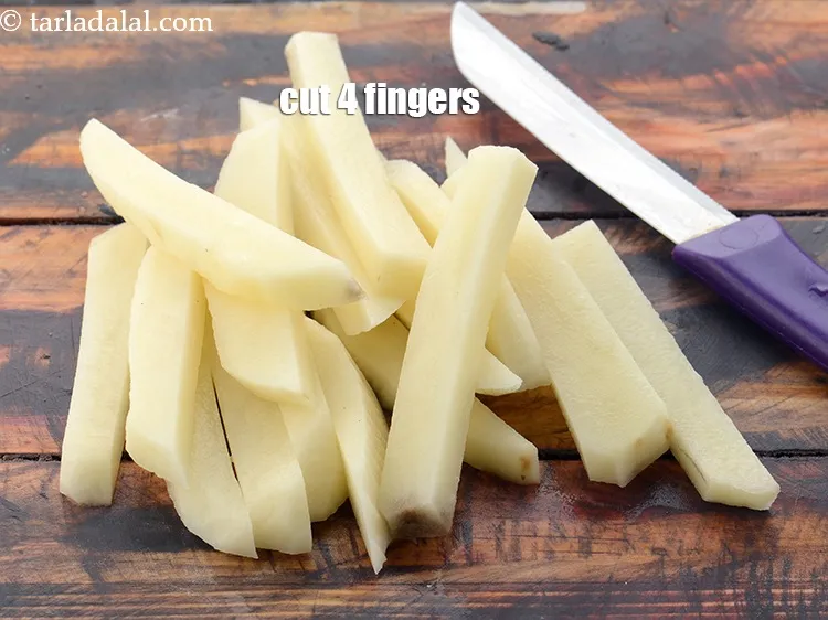 Step 6 – From each slice cut approximately 4 fingers. Using a sharp knife. We need&nbsp;1 1/4 cups&nbsp;<a …