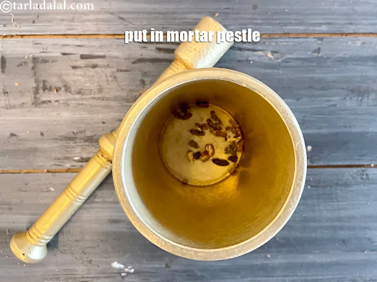 Step 18 – Put in a mortar pestle.