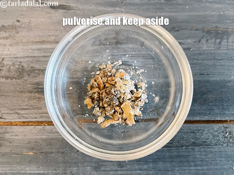Step 19 – Pulverise and keep aside in a small glass bowl.