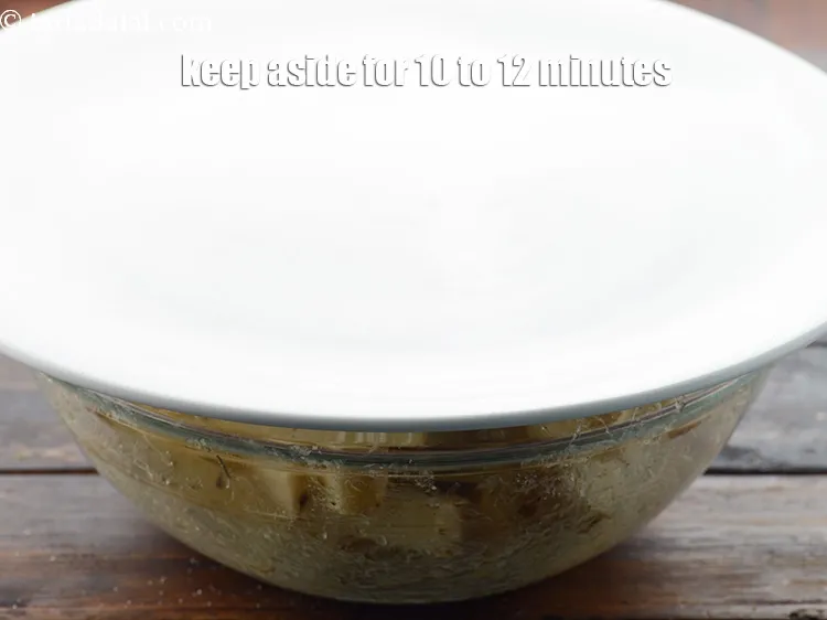 Step 19 – Keep aside to marinate for at least 10 to 12 minutes.