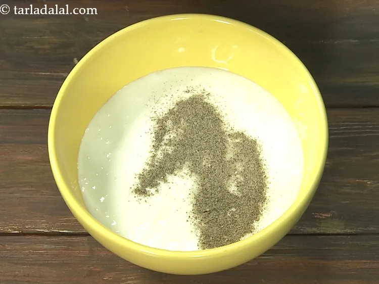 Step 8 – Add 1 tsp&nbsp;<a href="https://www.tarladalal.com/glossary-freshly-ground-black-pepper-kalimirch-powder-kali-mirch-ka-powder-567i">freshly ground black pepper (kalimirch)</a>.