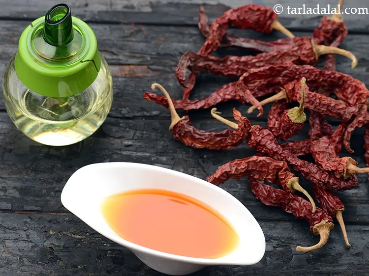 Step 32 – Chilli oil can be made in advance and kept.&nbsp;