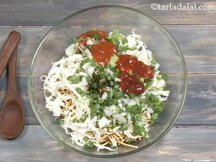 Step 13 – Finally add soy sauce, vinegar and salt to taste. Toss well.