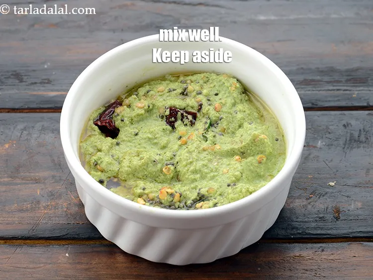 Step 58 – You can prepare the coconut chutney in advance and keep it refrigerated.&nbsp;