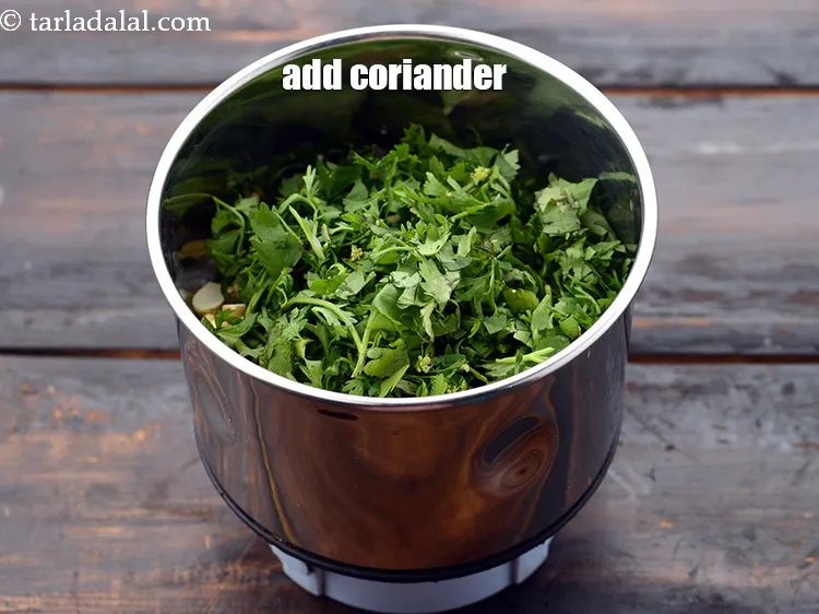 Step 41 – Add 3 tbsp&nbsp;<a href="https://www.tarladalal.com/glossary-chopped-coriander-783i">chopped coriander (dhania)</a>. Here we have used little more coriander but it …