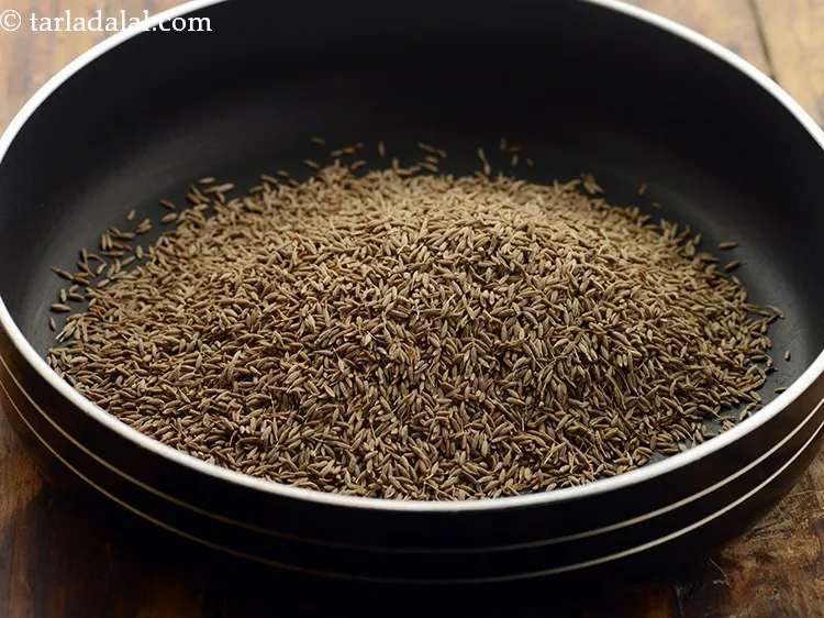 Step 5 – Put the cumin seeds in the same broad non-stick pan.