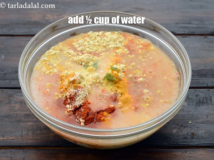 Step 21 – Add &frac12; cup of water.&nbsp;