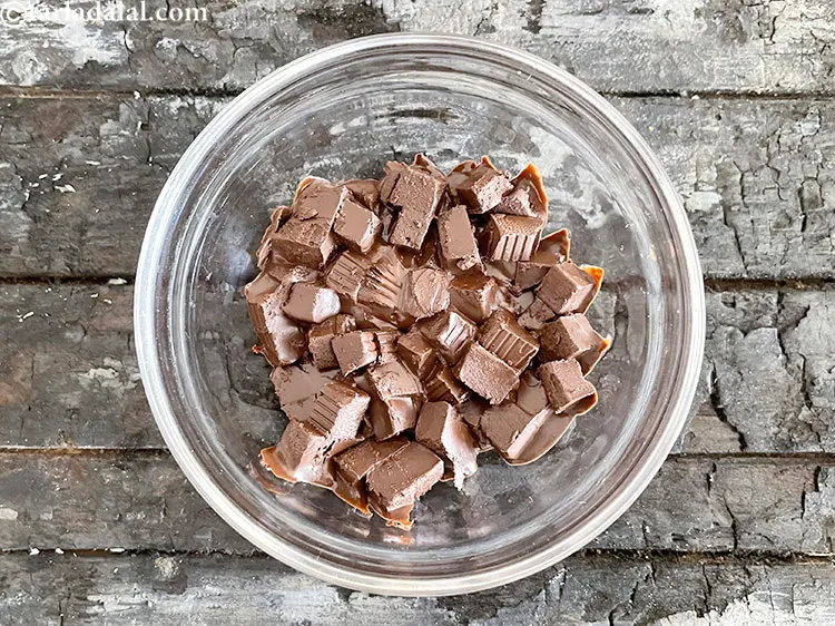 Step 11 – Remove dark chocolate from the microwave.