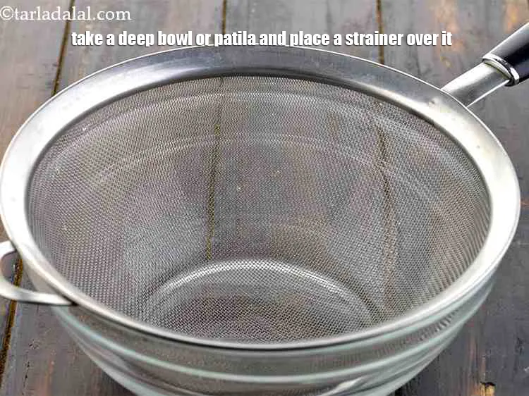 Step 3 – First step to make&nbsp;<strong>hung curd&nbsp;|&nbsp;how to make hung curd&nbsp;|&nbsp;chakka dahi&nbsp;|&nbsp;homemade hung curd&nbsp;</strong>&nbsp;is to take a …