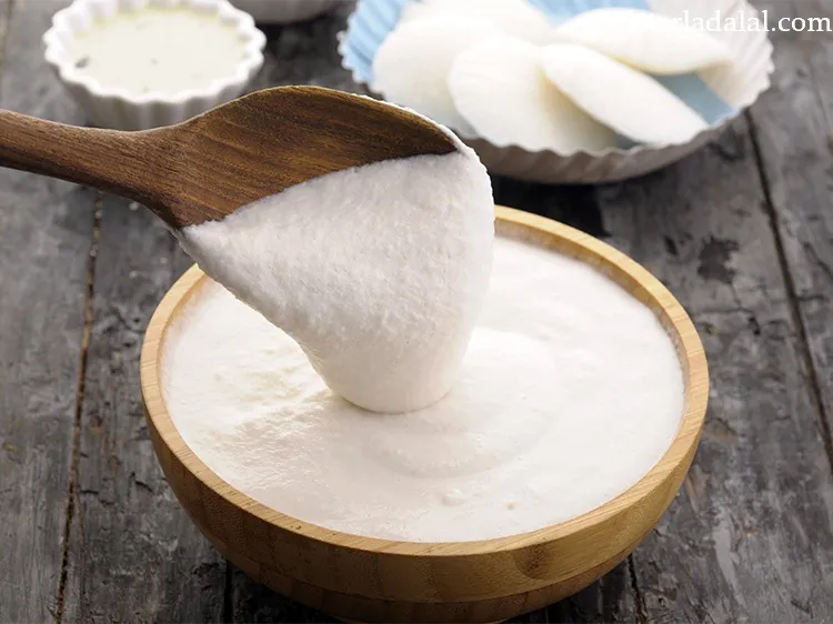 Step 56 – You can buy readymade idli batter from the market to save time or <a href="https://www.tarladalal.com/how-to-make-perfect-idli-batter-42777r" …