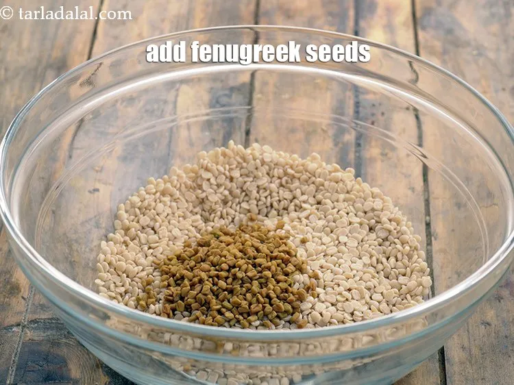 Step 4 – Add fenugreek seeds. It helps in fermentation and make soft idlis in case you do …