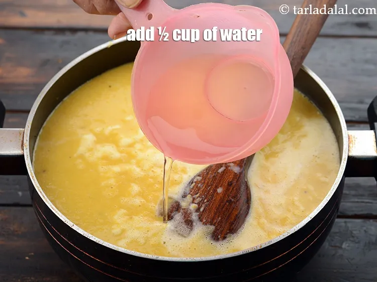 Step 34 – Add &frac12; cup of water.